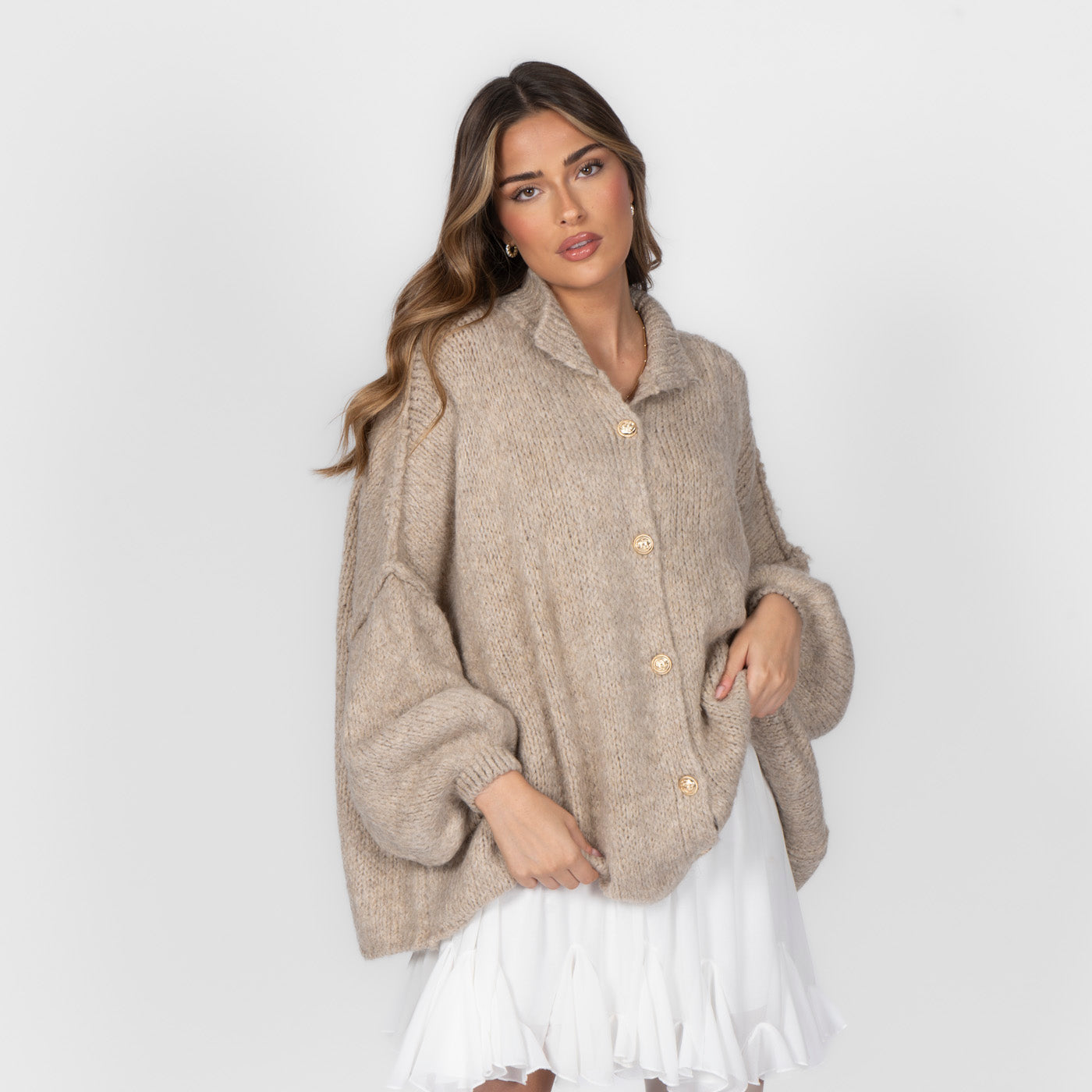 Elena | Oversize Pleteni Kardigan