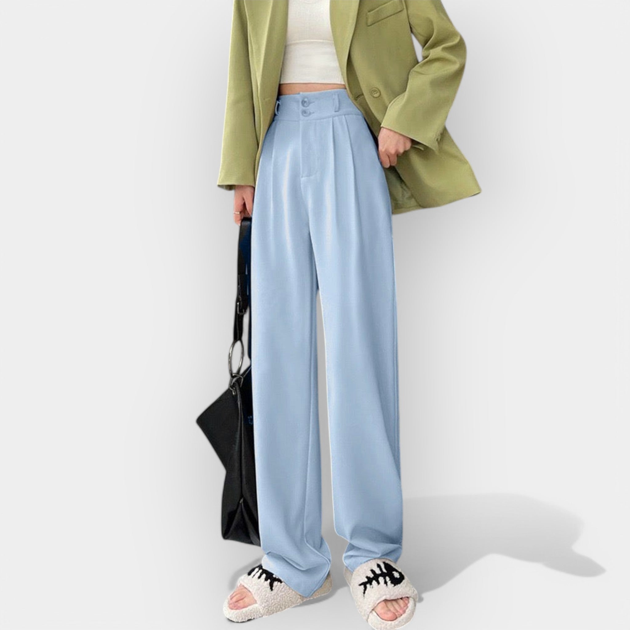 Široke Pantalone Korejski Stil