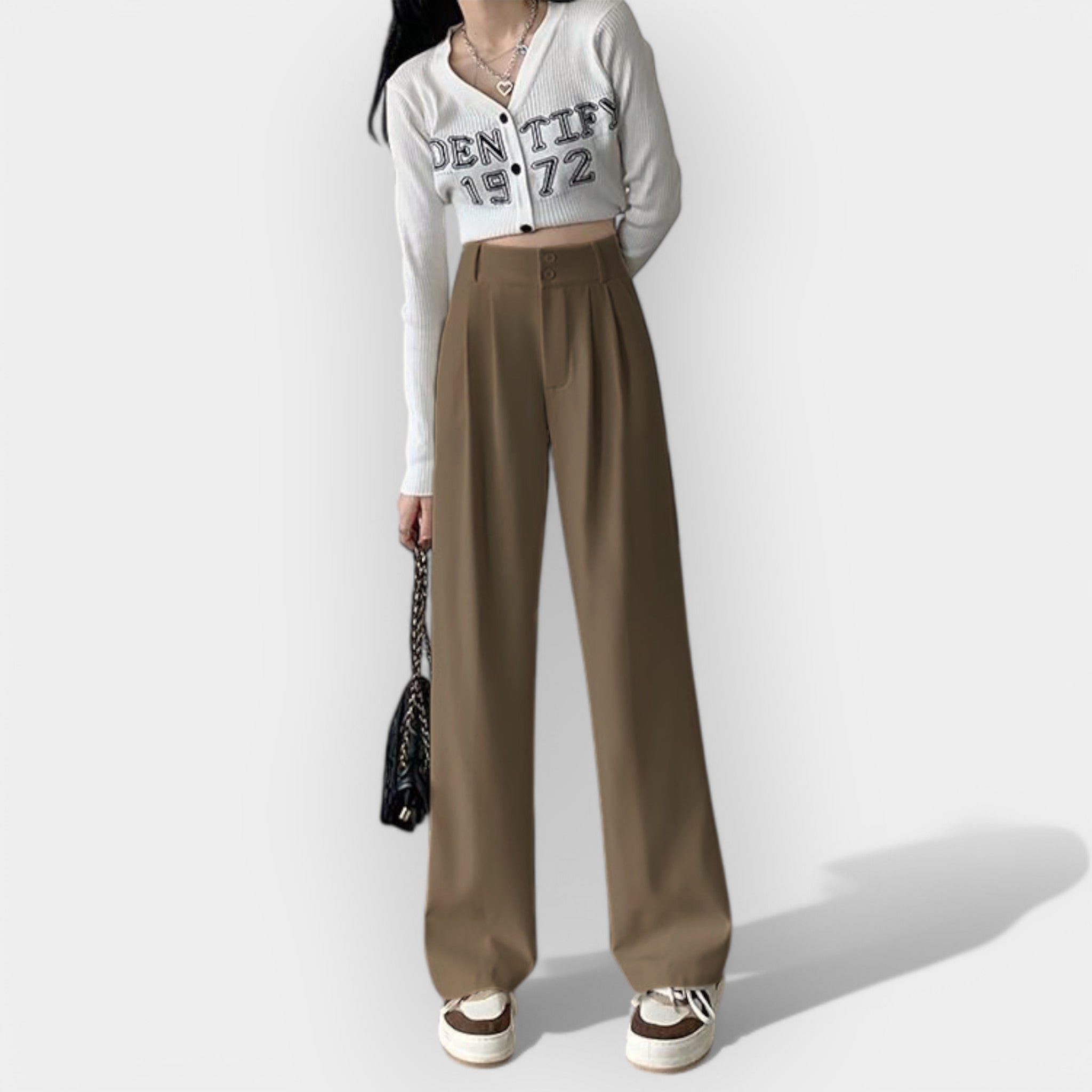 Široke Pantalone Korejski Stil