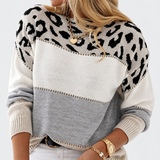 Célestine | Elegantni Pulover sa Leopardskim Printom