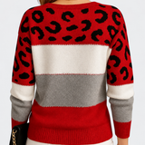 Célestine | Elegantni Pulover sa Leopardskim Printom
