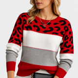 Célestine | Elegantni Pulover sa Leopardskim Printom