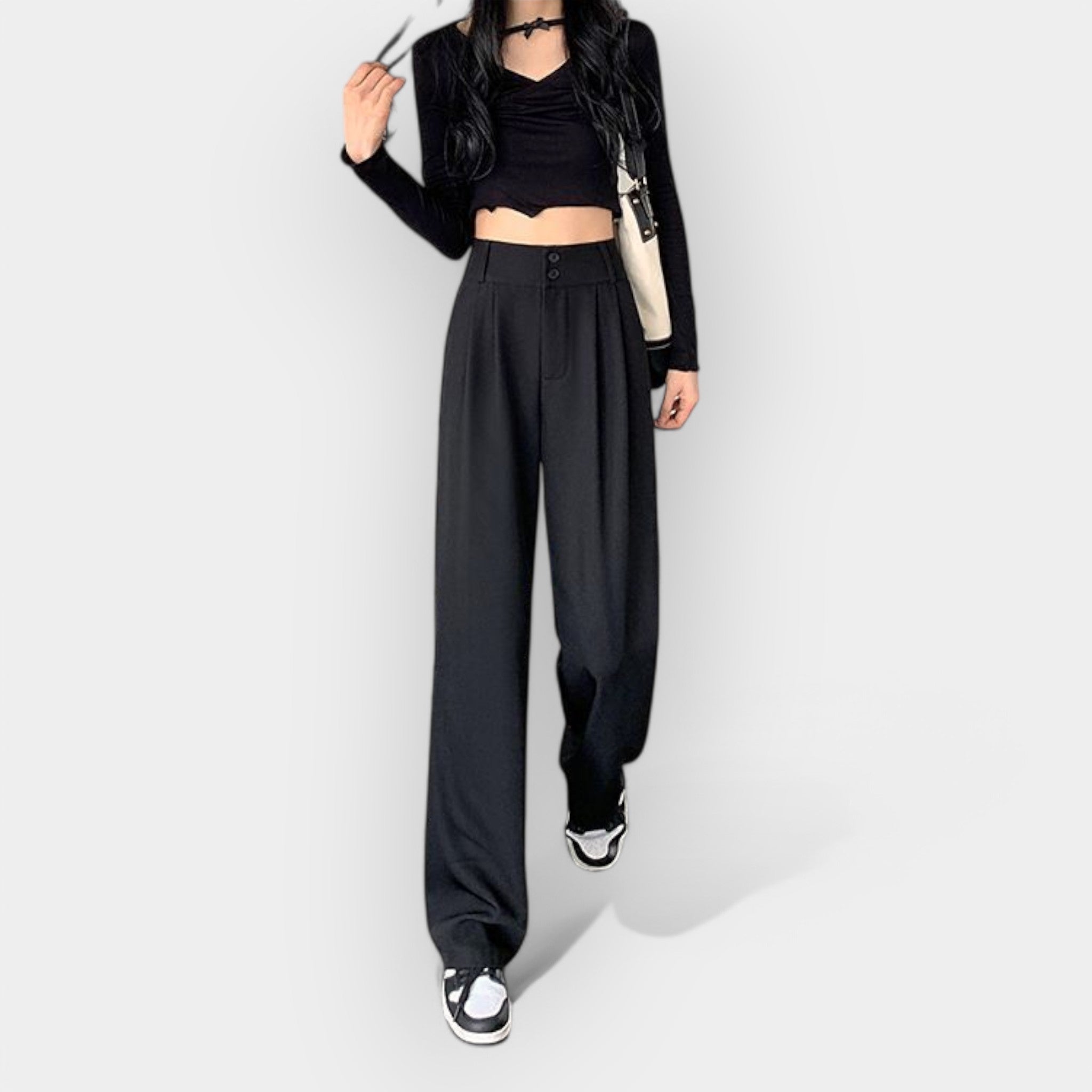 Široke Pantalone Korejski Stil