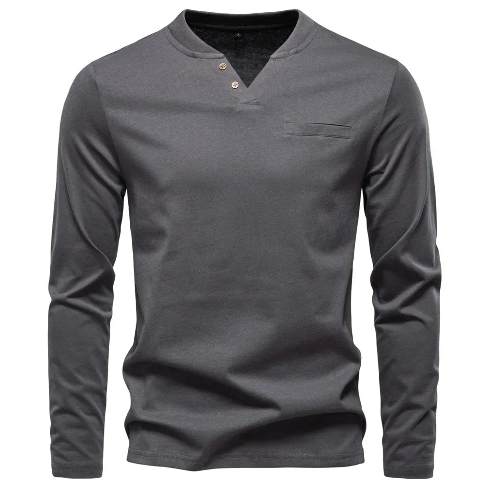 AB™ | Henley Majica sa Dugim Rukavima