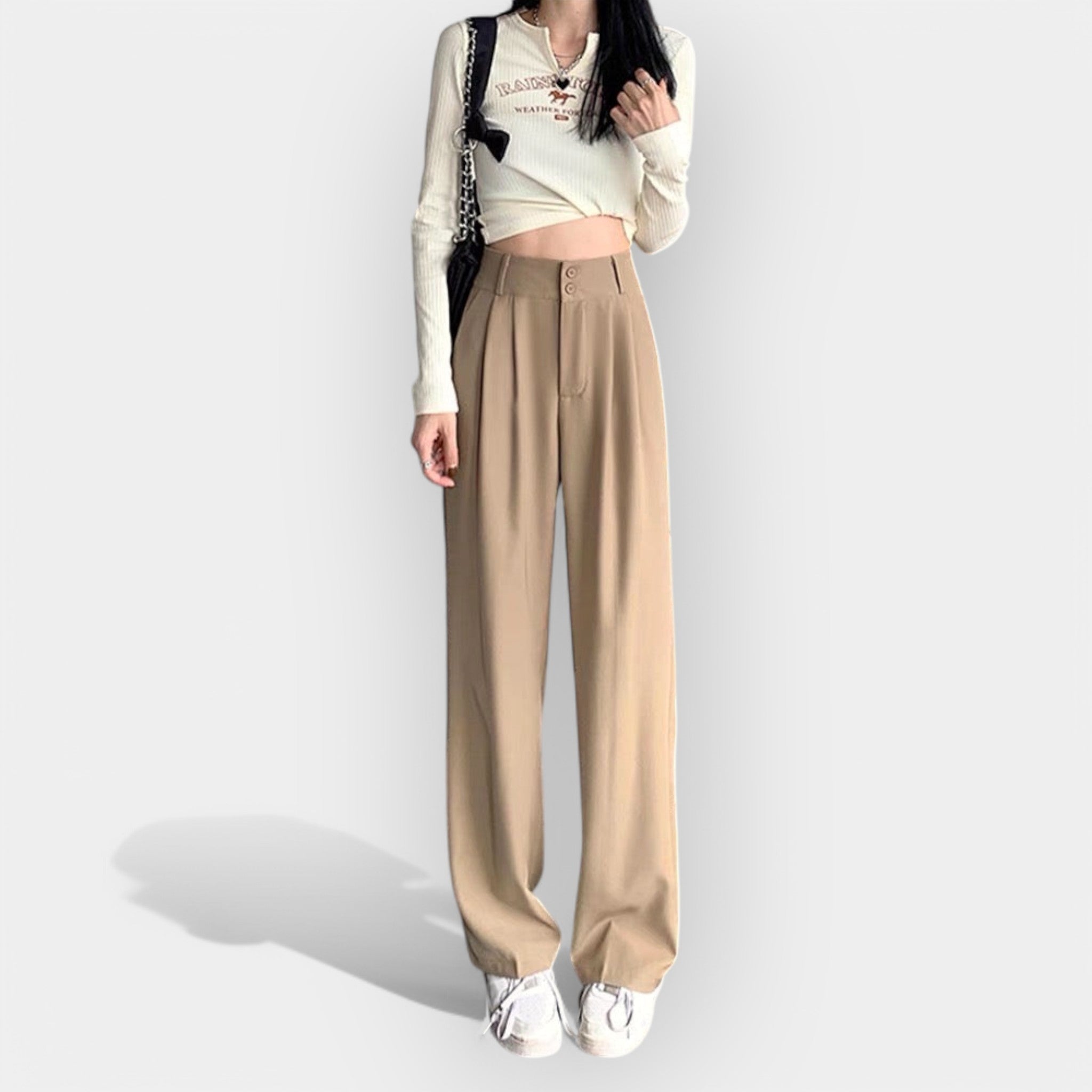 Široke Pantalone Korejski Stil
