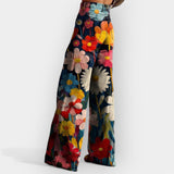 Cvećasti Flare Pantaloni